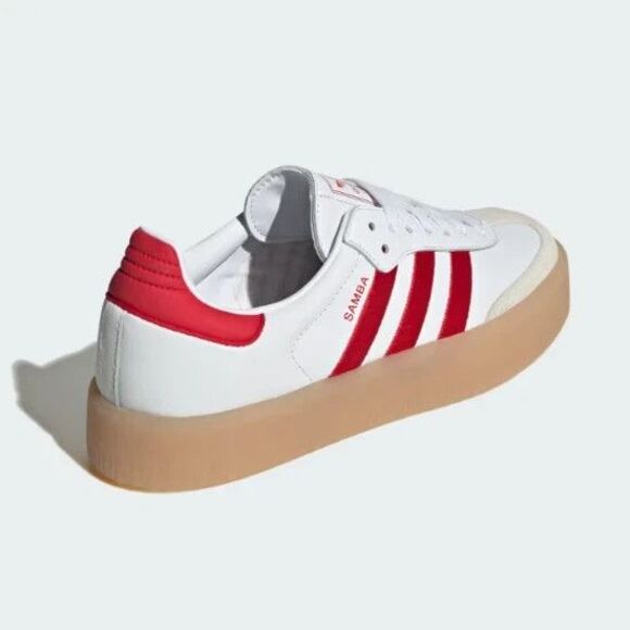 adidas Samba White and Red Sneakers - Picture 5 of 8